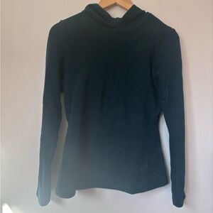 OGL dark Jade Green Women's Hooded Long Sleeve Top with built in bra